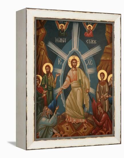 Greek Orthodox Icon of Christ's Resurrection, Thessalonica, Macedonia, Greece, Europe-Godong-Framed Premier Image Canvas