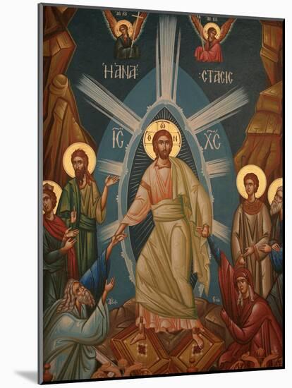 Greek Orthodox Icon of Christ's Resurrection, Thessalonica, Macedonia, Greece, Europe-Godong-Mounted Photographic Print