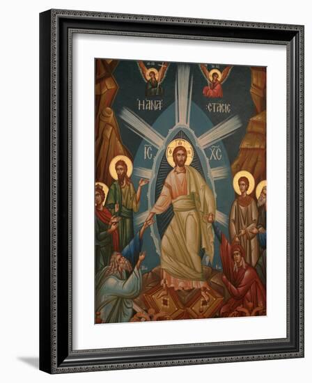 Greek Orthodox Icon of Christ's Resurrection, Thessalonica, Macedonia, Greece, Europe-Godong-Framed Photographic Print