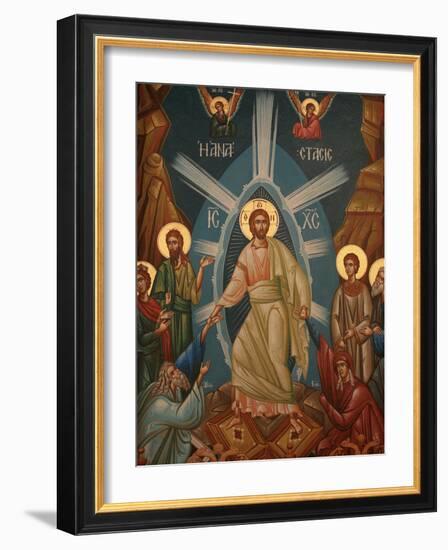 Greek Orthodox Icon of Christ's Resurrection, Thessalonica, Macedonia, Greece, Europe-Godong-Framed Photographic Print