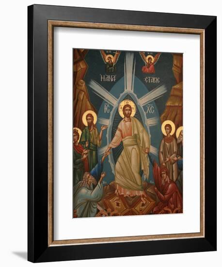 Greek Orthodox Icon of Christ's Resurrection, Thessalonica, Macedonia, Greece, Europe-Godong-Framed Premium Photographic Print