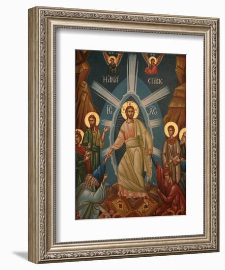 Greek Orthodox Icon of Christ's Resurrection, Thessalonica, Macedonia, Greece, Europe-Godong-Framed Photographic Print