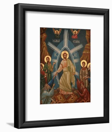 Greek Orthodox Icon of Christ's Resurrection, Thessalonica, Macedonia, Greece, Europe-Godong-Framed Photographic Print