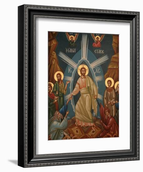 Greek Orthodox Icon of Christ's Resurrection, Thessalonica, Macedonia, Greece, Europe-Godong-Framed Photographic Print