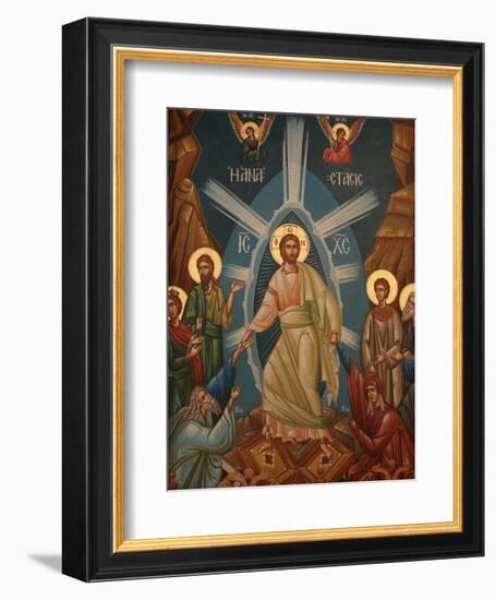 Greek Orthodox Icon of Christ's Resurrection, Thessalonica, Macedonia, Greece, Europe-Godong-Framed Photographic Print