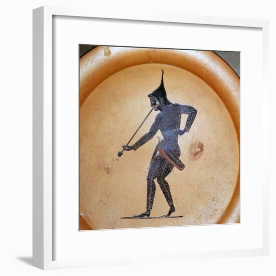 Greek painting of a Scythian archer blowing a trumpet, 6th century BC-Unknown-Framed Giclee Print