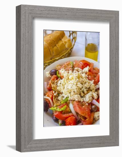 Greek Panzanella Salad, Kalymnos, Dodecanese, Greek Islands, Greece, Europe-Neil Farrin-Framed Photographic Print