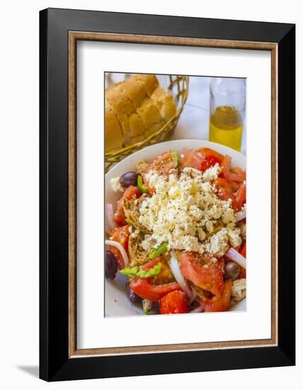 Greek Panzanella Salad, Kalymnos, Dodecanese, Greek Islands, Greece, Europe-Neil Farrin-Framed Photographic Print