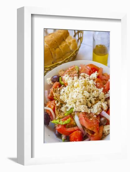 Greek Panzanella Salad, Kalymnos, Dodecanese, Greek Islands, Greece, Europe-Neil Farrin-Framed Photographic Print