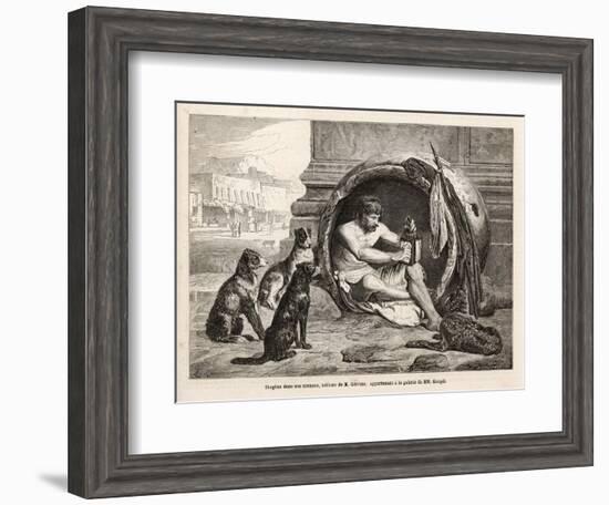 Greek Philosopher in His Home-Gerome-Framed Art Print