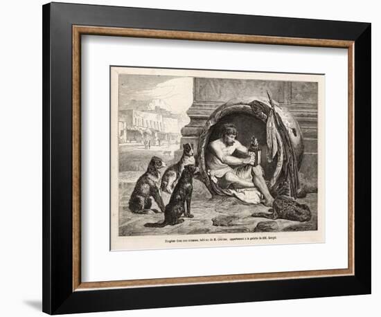 Greek Philosopher in His Home-Gerome-Framed Art Print