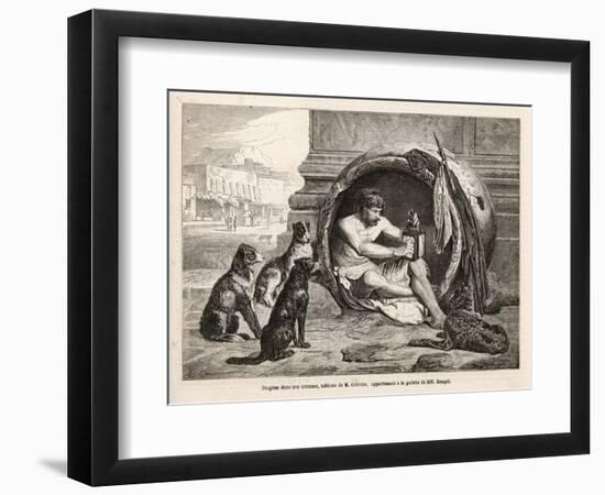 Greek Philosopher in His Home-Gerome-Framed Art Print