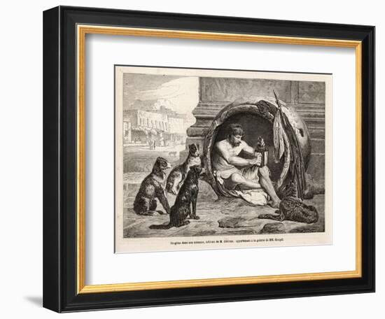 Greek Philosopher in His Home-Gerome-Framed Art Print