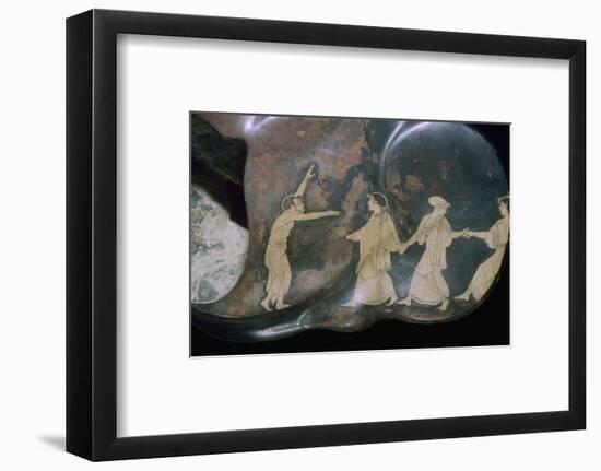 Greek red-figure astragalos with dancing figures, 5th century BC. Artist: Unknown-Unknown-Framed Photographic Print