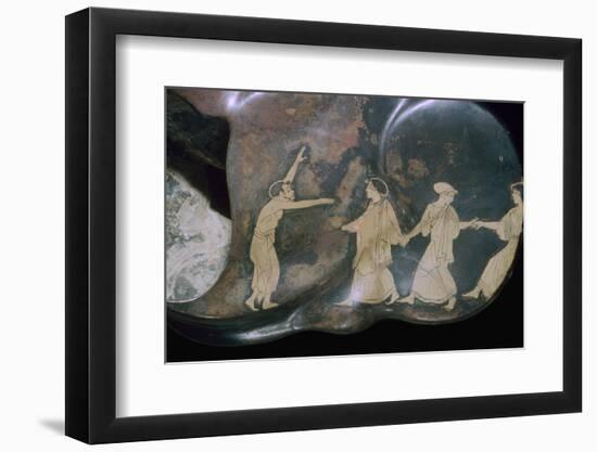 Greek red-figure astragalos with dancing figures, 5th century BC. Artist: Unknown-Unknown-Framed Photographic Print