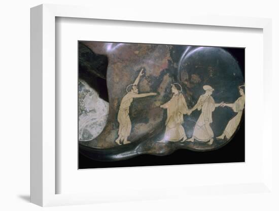 Greek red-figure astragalos with dancing figures, 5th century BC. Artist: Unknown-Unknown-Framed Photographic Print