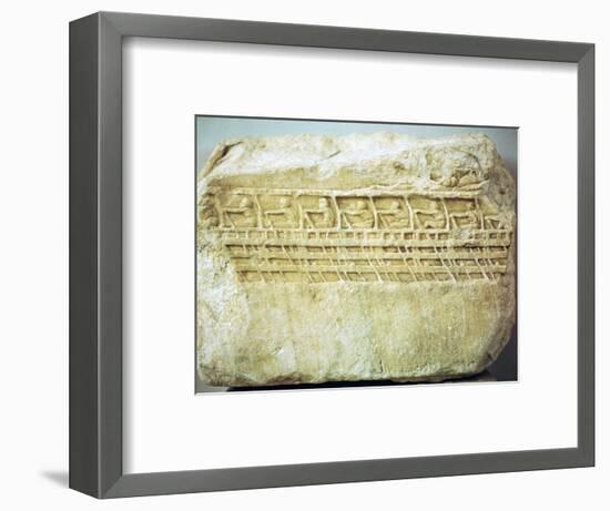 Greek relief of an Athenian warship-Unknown-Framed Giclee Print