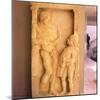 Greek Relief of Young man holding Strygil with Boy holding Oil Vessel, c400 BC-Unknown-Mounted Giclee Print