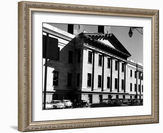 Greek Revival Facade, with Pilasters and Pediment, of the San Francisco Mint-Walker Evans-Framed Photographic Print