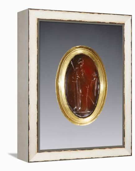 Greek Ring Inset with Intaglio Representing Fortuna-null-Framed Premier Image Canvas