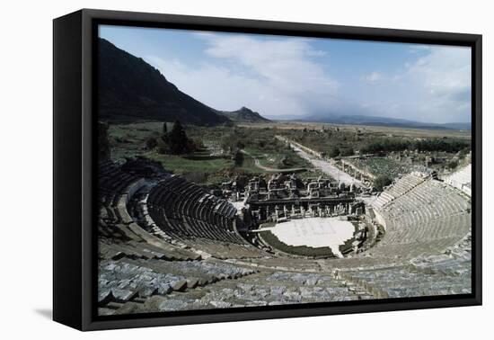 Greek-Roman Theatre in Ephesus, Turkey, Built in Ca 200 BC and Enlarged in Roman Times-null-Framed Premier Image Canvas