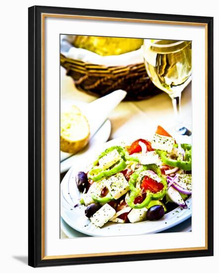 Greek Salad, Plaka District, Athens, Greece-Doug Pearson-Framed Photographic Print