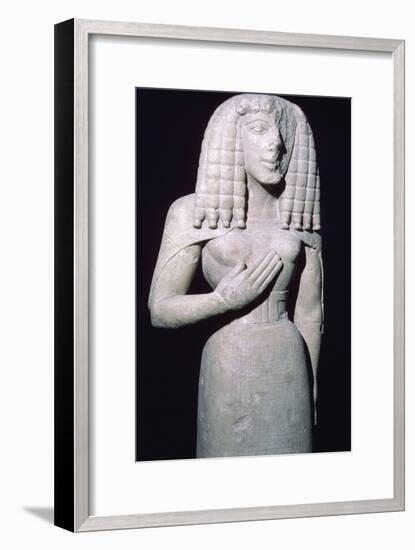 Greek sculpture of the 'Lady of Auxerre', 7th century BC. Artist: Unknown-Unknown-Framed Giclee Print