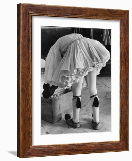 Greek Soldier of the Elite Evzone Guard Wearing Traditional 19th Century Uniform For a Ceremony-Alfred Eisenstaedt-Framed Photographic Print