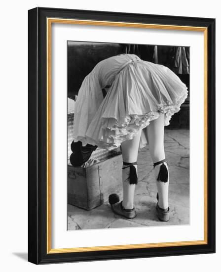 Greek Soldier of the Elite Evzone Guard Wearing Traditional 19th Century Uniform For a Ceremony-Alfred Eisenstaedt-Framed Photographic Print