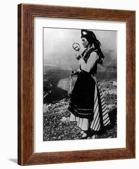 Greek Spinning Girl-null-Framed Photographic Print