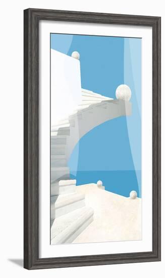 Greek Stairway-Malcolm Sanders-Framed Giclee Print