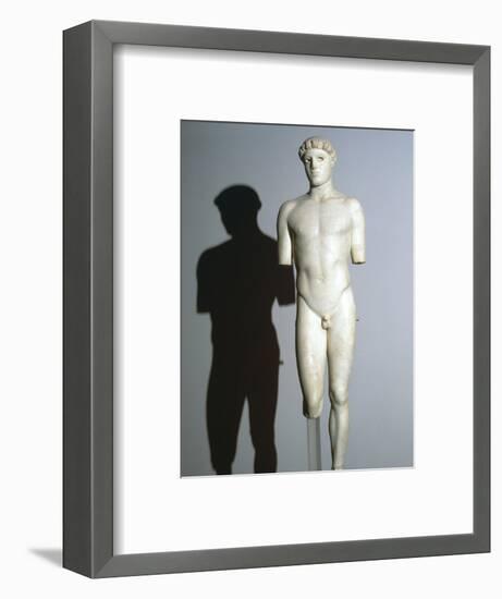 Greek statue known as the Kritios Boy, 5th century BC. Artist: Unknown-Unknown-Framed Giclee Print