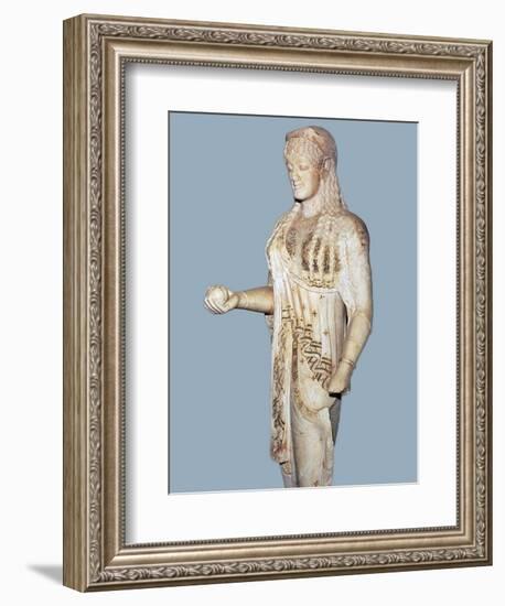 Greek statue of a Kore from the Acropolis, 5th century BC. Artist: Unknown-Unknown-Framed Giclee Print