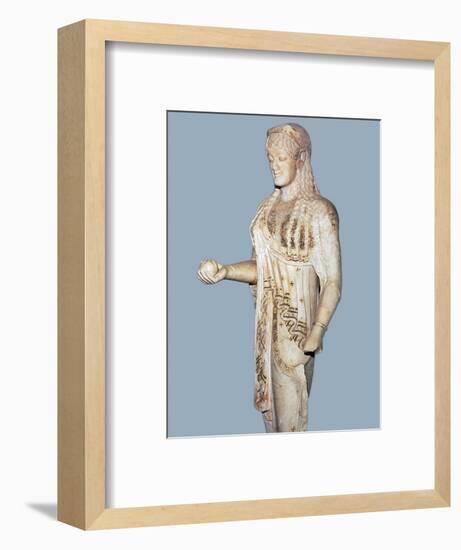 Greek statue of a Kore from the Acropolis, 5th century BC. Artist: Unknown-Unknown-Framed Giclee Print