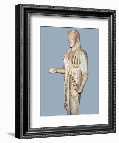 Greek statue of a Kore from the Acropolis, 5th century BC. Artist: Unknown-Unknown-Framed Giclee Print