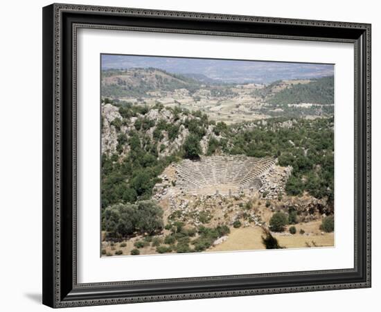 Greek Style Theatre at Lycian City of Pinara, Near Kemer, Mugla Province, Anatolia, Turkey-Richard Ashworth-Framed Photographic Print