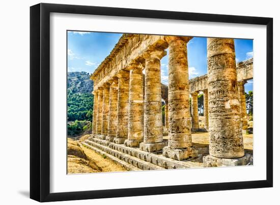 Greek Temple of Segesta-marcorubino-Framed Photographic Print