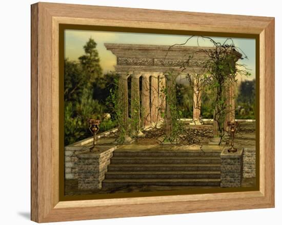 Greek Temple-Atelier Sommerland-Framed Stretched Canvas