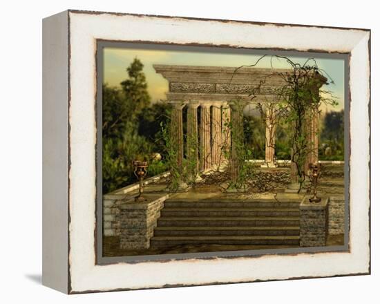 Greek Temple-Atelier Sommerland-Framed Stretched Canvas