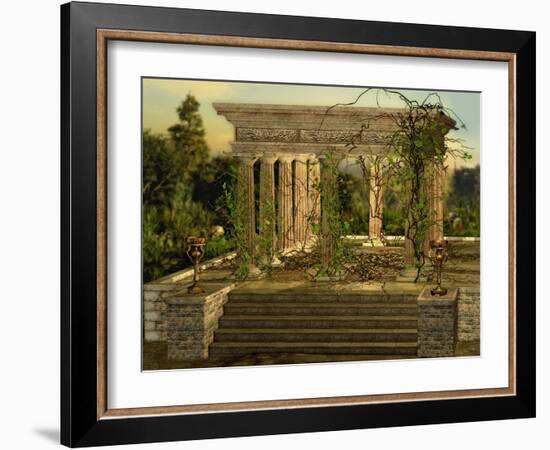 Greek Temple-Atelier Sommerland-Framed Art Print