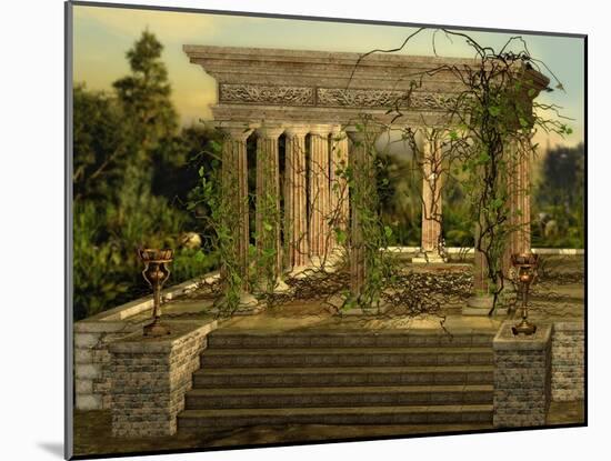 Greek Temple-Atelier Sommerland-Mounted Art Print