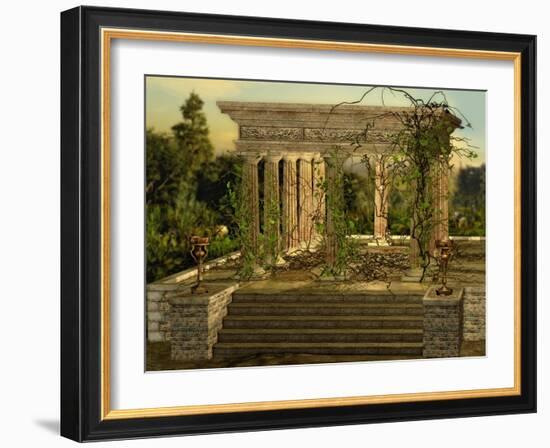 Greek Temple-Atelier Sommerland-Framed Art Print