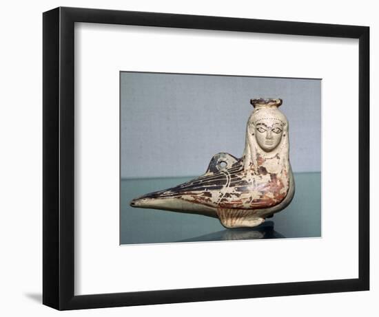 Greek terracotta in the shape of a siren, c570BC. Artist: Unknown-Unknown-Framed Giclee Print
