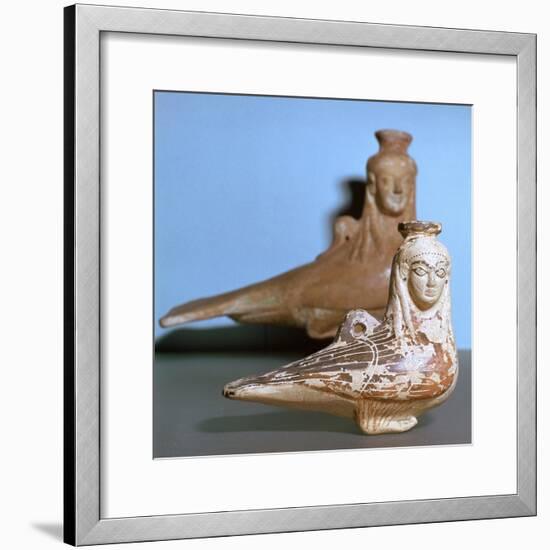 Greek terracotta in the shape of a siren, c570BC-Unknown-Framed Giclee Print