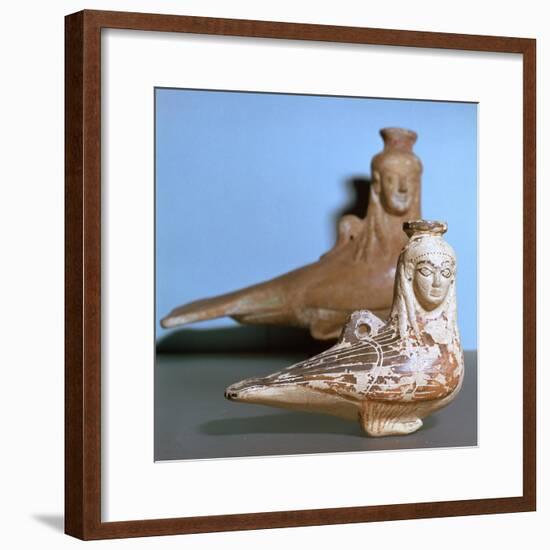 Greek terracotta in the shape of a siren, c570BC-Unknown-Framed Giclee Print