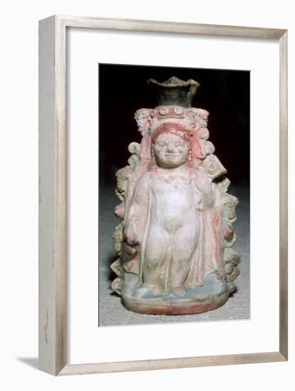 Greek terracotta oil flask of the infant Dionysus. Artist: Unknown-Unknown-Framed Giclee Print