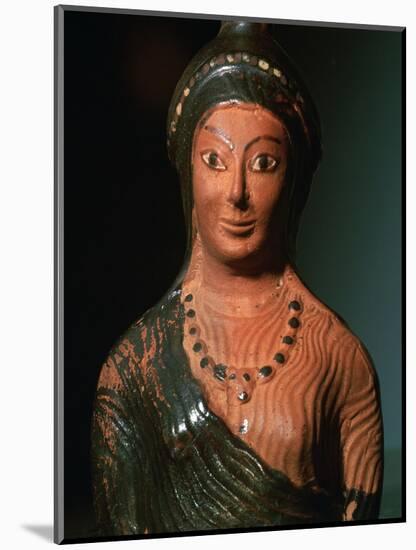 Greek terracotta scent bottle in the shape of a female bust-Unknown-Mounted Giclee Print