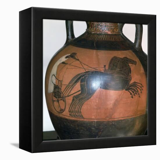 Greek Vase Depicting a Chariot, C5th-6th Century Bc-null-Framed Premier Image Canvas