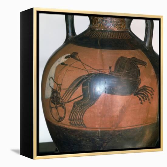 Greek Vase Depicting a Chariot, C5th-6th Century Bc-null-Framed Premier Image Canvas