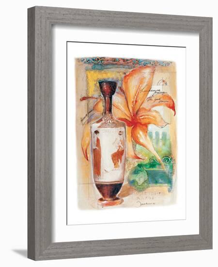 Greek Vase & Firelily-Joadoor-Framed Art Print